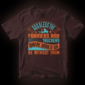 New Trucker Farmer Shirt Graphic T Shirt Casual Work Gear Support Industry